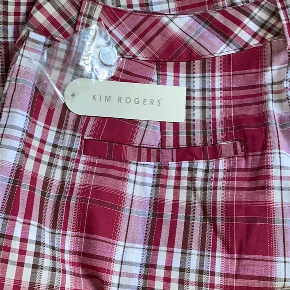 NWT KIM ROGERS PLAID SHORTS - 14 - Picture 3 of 5